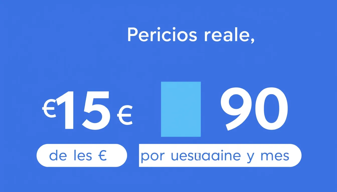 Precios reales: de 15 € a 90 € por usuario y mes — CRM para pymes con facturación