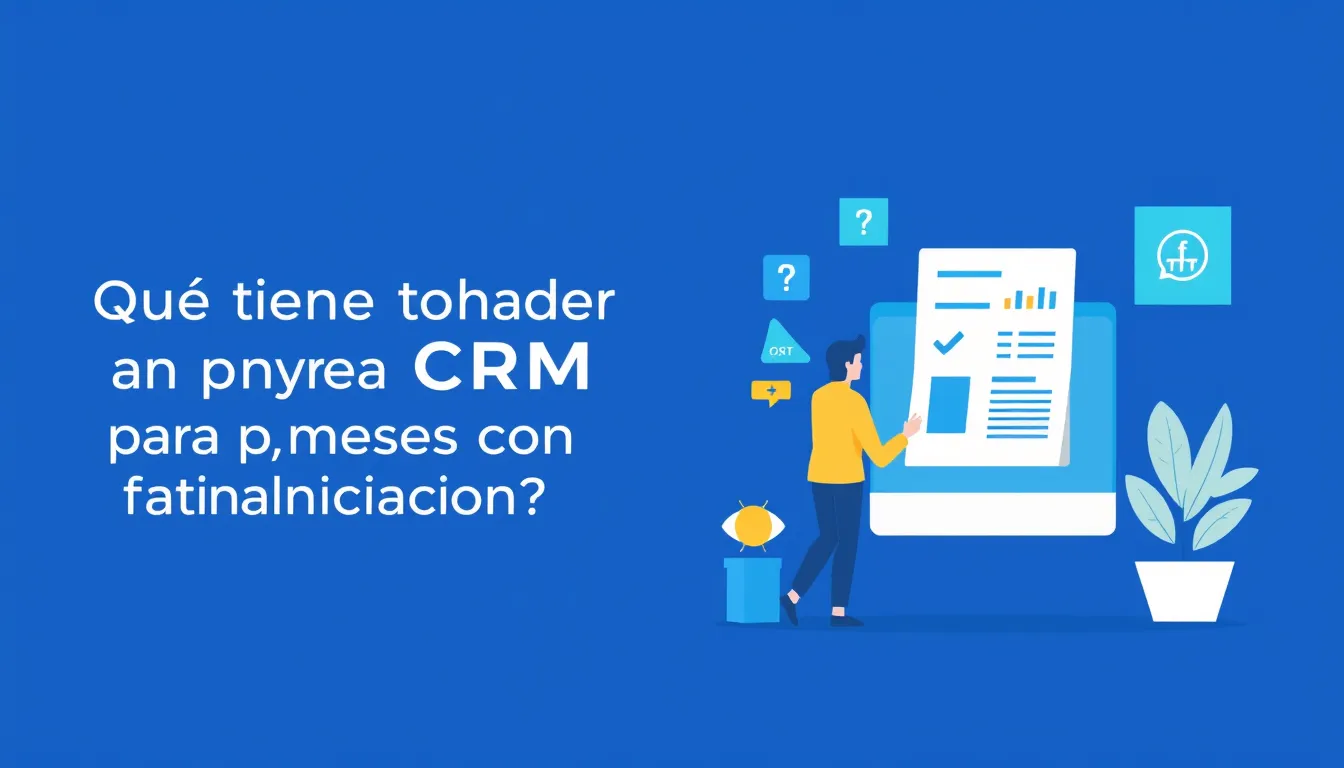 Qué tiene que hacer un CRM para pymes con facturación — CRM para pymes con facturación
