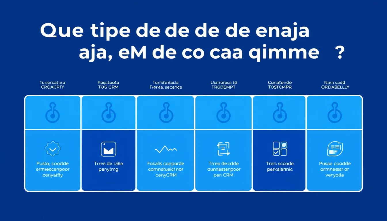 Comparativa: qué tipo de CRM encaja con cada pyme — Tipos de CRM para pymes